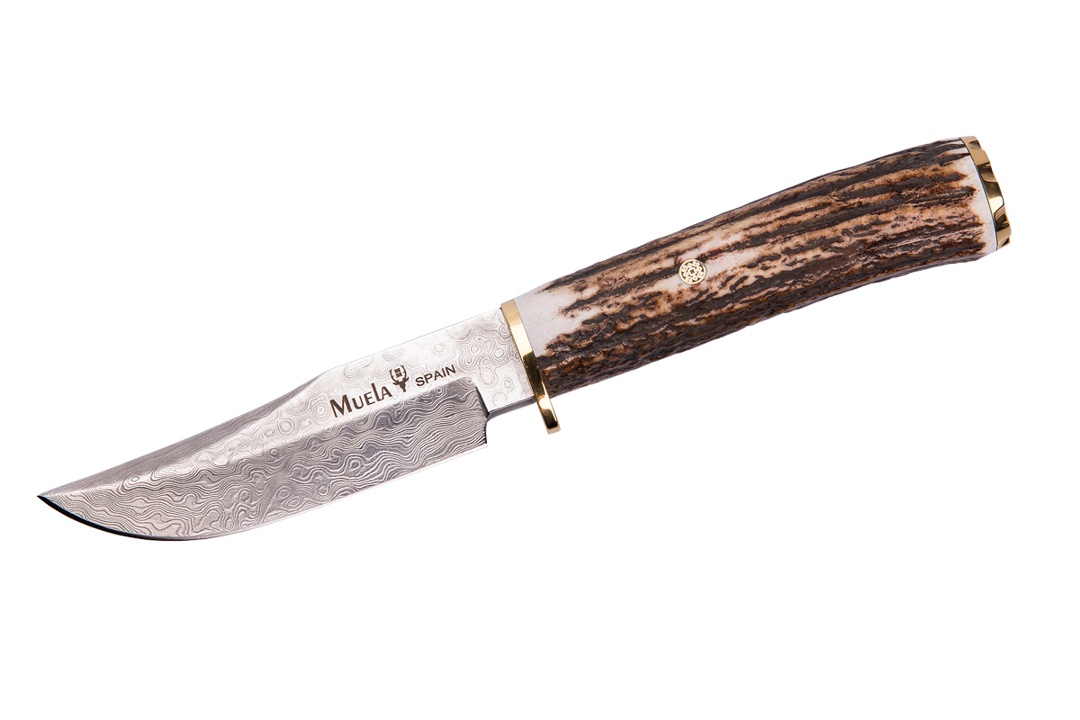 Cuchillo con mango de asta de ciervo BRACO-11DAM