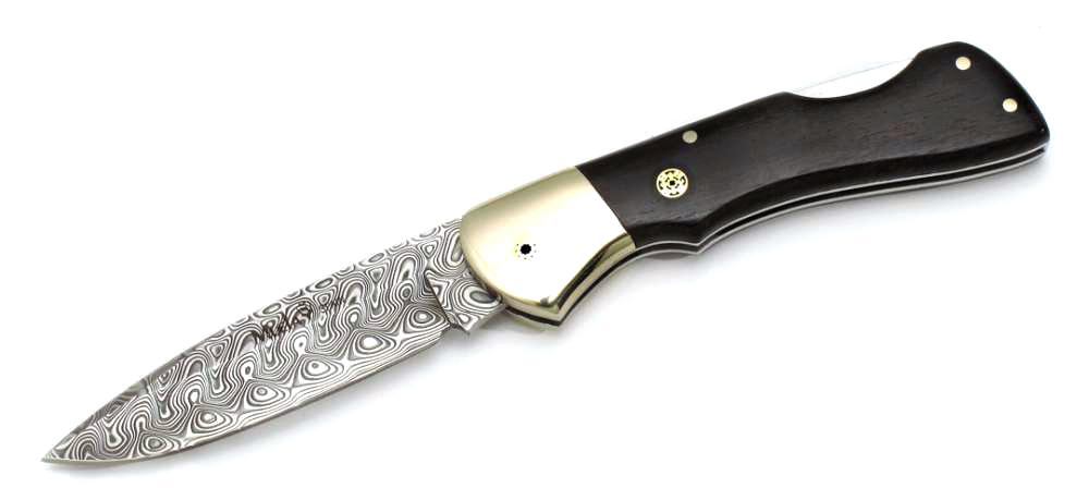 Folding knives with grenadillo wood and nickel silver scales BX-8DAM