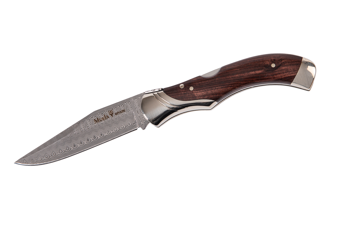 Folding knives with Violet wood and nickel silver  GL-10DAM