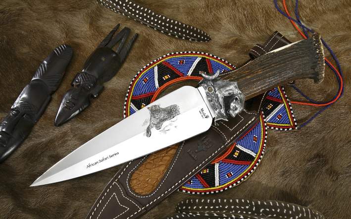 cuchillo caza LEOPARDO serie limitada african safaris. Muela